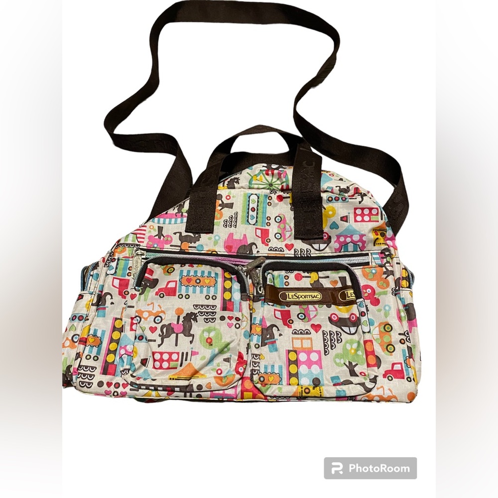 LeSportsac country fair circus shoulder bag. EUC